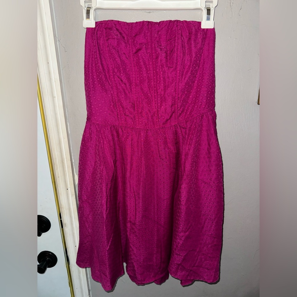 Band of the Free magenta mini strapless party dress